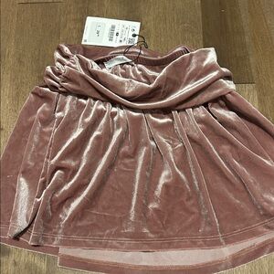 Zara Velvet Skirt in Soft Pink